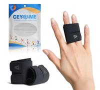 CEYOME Finger Splint - Adjustable Trigger Finger Splint Support for Fingers Strain, 2 Pack, Breathable Elastic Brace for Daily Tasks & Sports - Black, M Size