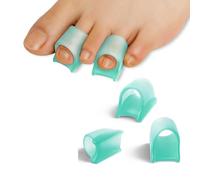 CEYOME Hammer Toe Straightener Corrector for Women & Men - Gel Toe Splints - 6pcs(Green) Hammer Toe Straightener - Realign Bent, Curled, Crooked, Claw, Hammer Toes - 3 Different Sizes (S/M/L)