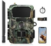 CEYOMUR 4G LTE Cellular Wildlife Camera with SIM Card, 2K Trail Camera Sends Pictures to Phone, Garden Camera with Night Vision Motion Activation, 0.1s Trigger, Cloud/TF Storage, IP66 Waterproof