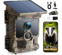 CEYOMUR Solar Wildlife Camera 4K 68MP 30fps, WiFi Trail Camera with TF Card