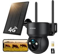 CEYOMUR Wildlife Camera, 4G LTE Cellular Trail Camera with SIM & 32GB TF Card, Game Camera with 2K Color Night Vision, 360° PTZ View, PIR Motion Activated, 2-Way Audio, IP66, No WiFi Needed