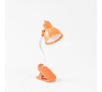 ceyoom Portable Reading Lights for Books in Bed, Cute Novelty Flower Lamp for Girls, Adjustable LED Clip-on Light, Battery Operated Mini Warm Lamps for Decorating Office Desk (Orange)