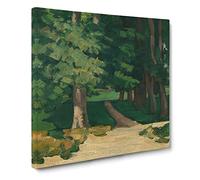 Cezanne Allee Im Jas De Bouffan by Paul Cezanne Classic Painting Canvas Wall Art Print Ready to Hang, Framed Picture for Living Room Bedroom Home Office Décor, 14x14 Inch (35x35 cm)