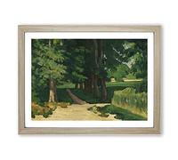 Cezanne Allee Im Jas De Bouffan By Paul Cezanne Classic Painting Framed Wall Art Print, Ready to Hang Picture for Living Room Bedroom Home Office Décor, Oak A4 (34 x 25 cm)