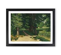 Cezanne Allee Im Jas De Bouffan By Paul Cezanne Classic Painting Framed Wall Art Print, Ready to Hang Picture for Living Room Bedroom Home Office Décor, Black A2 (64 x 46 cm)