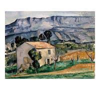 Cezanne Paul House In Provence Large Wall Art Print Canvas Premium Poster Mural