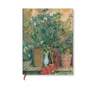 Cezanne’s Terracotta Pots and Flowers Ultra Lined Hardback Journal (Elastic Band Closure)