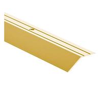 Cezar Aluminium Ramp Edge Trim 45mm × 16mm Smooth Transition for Floors, 1m (Anodised Gold)