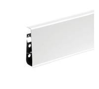 Cezar High Line White PVC Skirting Board with Wire Cable Cover 75mm x 2.5m