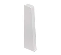 Cezar High Line White PVC Skirting Board with Wire Cable Cover 75mm x 2.5m (Left Hand End Cap)