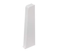 Cezar High Line White PVC Skirting Board with Wire Cable Cover 75mm x 2.5m (Right Hand End Cap)