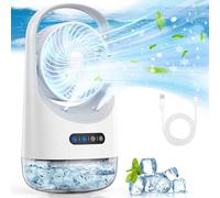 CF125 Portable Air Conditioners, Mini Air Conditioner with 120° Autorotation, Air Cooler with 7-color night light and force 3 winds, Air Conditioner with Office, Bedroom, Room, Home & Camping