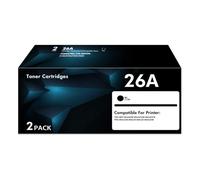 CF226A 26A Toner Cartridge Black Compatible Replacement for HP 26A 26X CF226X Work with Laserjet Pro M402dw M402n M402dn M402d Pro MFP M426fdw M426fdn M426dw M402 M426 Printer Ink 2 Pack