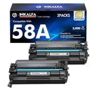 CF258A 58A Toner Cartridge Black 58X CF258X Compatible Replacement for HP 58A CF258A M428fdw for HP Laserjet MFP M428fdw M428fdn M428dw M404 M428 Pro M404n M404dn M404dw Printer 2 Pack with Chip