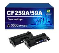 CF259A 59A Toner Cartridge Compatible For HP Laserjet Pro M404n M404dn MFP M428dn M428fdn M428fdw 404dn Printers, 3000 Pages,59A-2 PACK