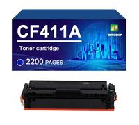 CF410A CF411A CF412A CF413A Toner Cartridge Compatible For HP COLOR LASERJET PRO MFP M477fdw M477fnw M452dn M452nw M452dw Printers, 2300/ 2200 Pages,Cyan-1 Pack