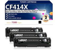 CF414X Toner Cartridge High Capacity Replacement for HP Color Laser Pro M454dw M454nw M454dn MFP M479fdw M479dw M479fnw Printer, 7500 Pages,Black-3 pack