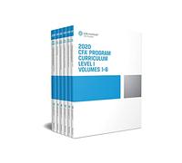 CFA Program Curriculum 2020 Level I Volumes 1-6 Box Set (CFA Curriculum 2020)