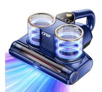 CFBF Mattress Vacuum Cleaner, Bed Vacuum Cleaner with 16Kpa Suction 253.7nm UV-C Light, Ultrasonic & High Heating, 500W Powerful Double-Cup Handheld Vacuums for Bed, Sofa, Couch, Crib, 16.4FT Corded