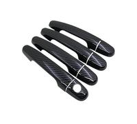 CFCKHPTHAZ Car Exterior Door Handles for Toyota for Aygo MK2 2015 2016 2017 2018 2019 Black Color Carbon Fiber Door Handles Cover Trim Outer Door Handle Cover(4 Door No Button)
