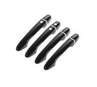 CFCKHPTHAZ Exterior Door Handle Cover Moulding Cover Trim for Civic 9th Gen 2014 2012 2015 2013 Car Carbon Fiber Style Black W/Keyless Entry Decor(Gloss Black Smart)