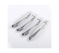 CFCKHPTHAZ for Civic 9th Gen 2012 2013 2014 2015 Car Carbon Fiber Style Black Exterior Door Handle Moulding Cover Trim W/Keyless Entry Decor(Silver)