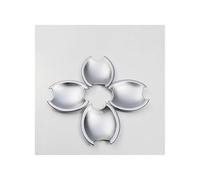 CFCKHPTHAZ for Nissan for Qashqai J10 2007-2013 Glossy Black Chrome Car Door Handle Cover Stickers Styling Accessories(Silver Bowl)