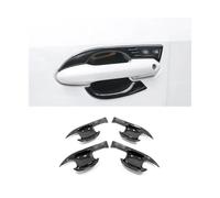 CFCKHPTHAZ for Toyota for RAV4 XA50 2019 2020 2021 2022 ABS Carbon/Chrome Car Side Door Protector Handle Trim Cover Exterior Accessories 4 PCS(Black 1)