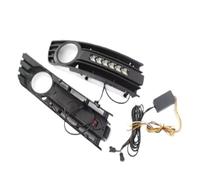 CFCKHPTHAZ Front LED Daytime Running Light Grille Fog Light Frame Car For A4 B6 2001-2005 8E0807681 8E0807682