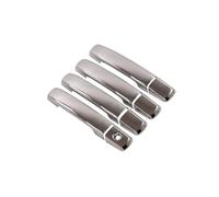 CFCKHPTHAZ Glossy Black Chrome Car Door Handle Cover Stickers for Nissan for Qashqai J10 2007 2008 2009 2010 2011 2012 2013(Silver 0 Button)