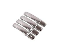 CFCKHPTHAZ Glossy Black Chrome Car Door Handle Cover Stickers for Nissan for Qashqai J10 2007 2008 2009 2010 2011 2012 2013(Silver 2 Buttons)