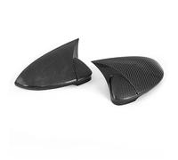 CFCKHPTHAZ Rearview Mirror Cover Case Trim For VW For Golf MK8 2020 2021 2022 Black/Carbon Side Wing Mirror Sheel With Lane Assist Car Accessories (Carbon Fiber Pattern)