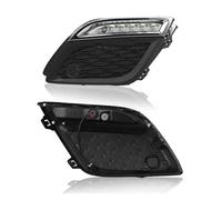 CFCPKOYOZD Car LED DRL Daytime Running Lights Front Bumper Fog Lamp Foglight With Dimming Style Relay For VOLVO XC60 2011 2012 2013 (With Chrome White Yellow)