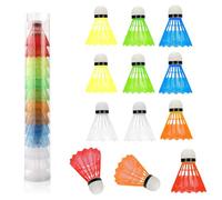 Cfcyhla 12Pcs Nylon Badminton with Great Stability and Durability, Shuttlecocks for Indoor Outdoor Sports Playing