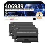 CFDFDA 406989 Compatible Replacement Toner Cartridge for Ricoh Aficio SP3500SF 3510DN 3500N 3510SF Printer, High Yield 6500 Pages, Easy to Install,Black-3 pack