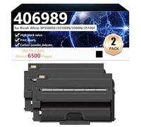 CFDFDA 406989 Toner Cartridges Extra High Yield Compatible for Ricoh Aficio SP3500SF 3510DN 3500N 3510SF Printers, Clear and Sharp,Black-2 pack