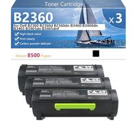 CFDFDA B2360 331-9805 Toner Cartridge Replacement for Dell B2360 B2360d B2360dn B3460 B3460dn B3465 B3465dn B3465dnf Printers, 8500 Pages,Black-3 pack