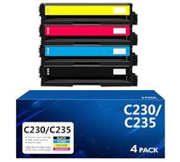 CFDFDA C230/235 Compatible Toner Cartridges C/Y/M/K for Xerox C230/C235 Printer, Convenient Installation, 4-Pack,4PCS