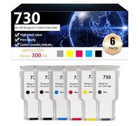CFDFDA Compatible 730 Ink Cartridges with Chip for HP DesignJet T1600 T2600 T1700 Printer, 300ML,1 set