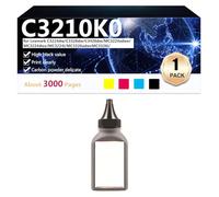 CFDFDA Compatible Canon C3210K0 C3210C0 C3210M0 C3210Y0 Toner Refill Powder for Lexmark C3224dw C3326dw C3426dw MC3224adwe MC3224dwe MC3224i MC3326adw MC3326i MC3426adw Printer,Black