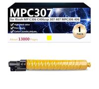 CFDFDA High Yield MPC307 Toner Cartridge Replacement for Ricoh MP C306 C406zsp 307 407 MPC306 406 Printers, Clear and Durable,Yellow-1 pack