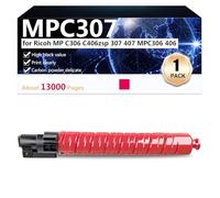 CFDFDA High Yield MPC307 Toner Cartridge Replacement for Ricoh MP C306 C406zsp 307 407 MPC306 406 Printers, Clear and Durable,Magenta-1 pack