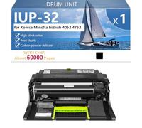 CFDFDA IUP-32 Drum Unit Extra High Yield for Konica Minolta bizhub 4052 4752 Printers, High-Volume Printing, Sharp Prints, 60000 Pages, High-Volume Printing, Easy Inst,Black-1 pack
