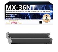 CFDFDA MX-36NT Compatible Toner Cartridge for Sharp MX-2610N MX-2615N MX-3110N MX-3115N MX-3610N Printers, High Yield 24000 Pages, High Definition Printing,Black-2 pack