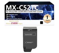 CFDFDA MX-C52TC Toner Cartridge Compatible for Sharp MX-C428F MX-C528F MX-C528P Printers, High Yield 25000 Pages, Clear Printing ,Black-1 pack