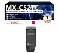CFDFDA MX-C52TC Toner Cartridge Compatible for Sharp MX-C428F MX-C528F MX-C528P Printers, High Yield 25000 Pages, Clear Printing ,Magenta-1 pack