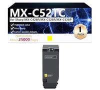 CFDFDA MX-C52TC Toner Cartridge Compatible for Sharp MX-C428F MX-C528F MX-C528P Printers, High Yield 25000 Pages, Clear Printing ,Yellow-1 pack