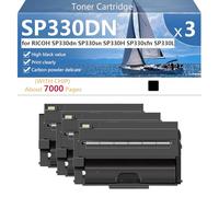 CFDFDA SP330DN Compatible Replacement Toner Cartridge for RICOH SP330dn SP330sn SP330H SP330sfn SP330L Printer, High Yield 7000 Pages, Easy to Install,Black-3 pack