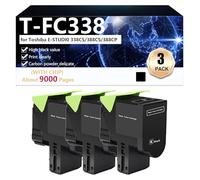 CFDFDA T-FC338 Compatible Replacement Toner Cartridge for Toshiba E-STUDI0 338CS 388CS 388CP Printer, High Yield 9000 Pages, Easy to Install,Black-3 pack