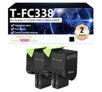CFDFDA T-FC338 Compatible Replacement Toner Cartridge for Toshiba E-STUDI0 338CS 388CS 388CP Printer, High Yield 9000 Pages, Easy to Install,Black-2 pack